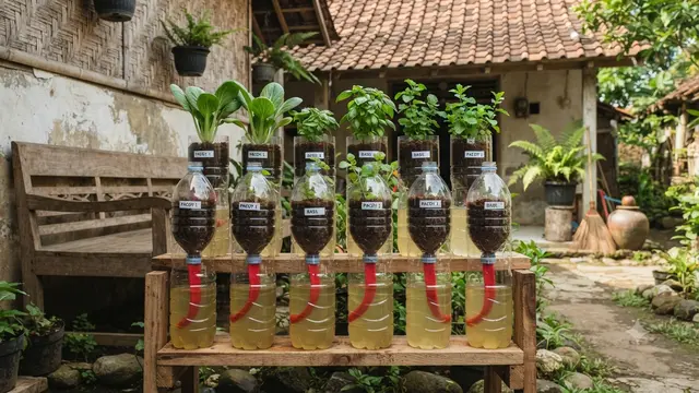 DIY Pot Hidroponik dari Botol Bekas Air Mineral dan Langkah Mudah untuk Pemula Model Wick System Sederhana