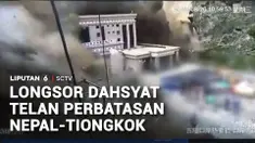 Longsor yang berujung banjir bandang melanda wilayah perbatasan Nepal dan Tiongkok. Ratusan orang tewas dan hilang termasuk wisatawan asing.