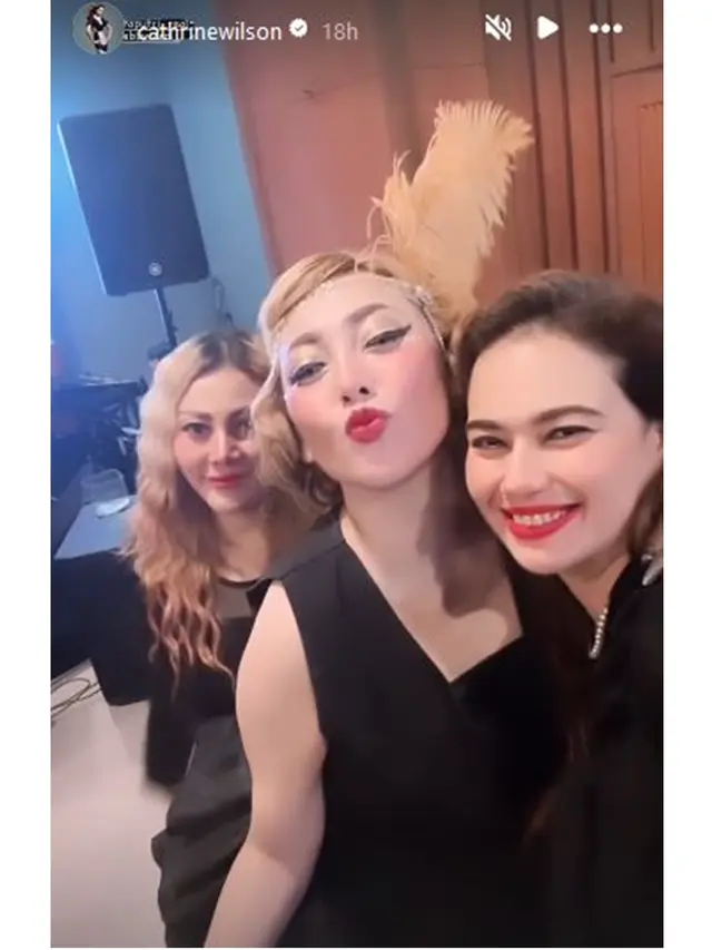 6 Potret Catherine Wilson di Ultah Teman Artis, Digoda Jadi Anggota 'Tiga Bule'