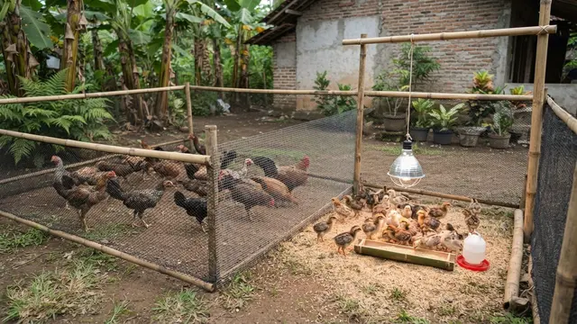 Cara Ternak Ayam Kampung di Halaman Rumah Tanpa Bangunan Permanen