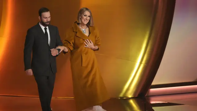 Celine Dion di Grammy Awards 2024. (AP Photo/Chris Pizzello)