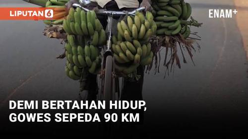 VIDEO: Harga BBM Naik, Terpaksa Naik Sepeda 90 KM untuk Jual Pisang