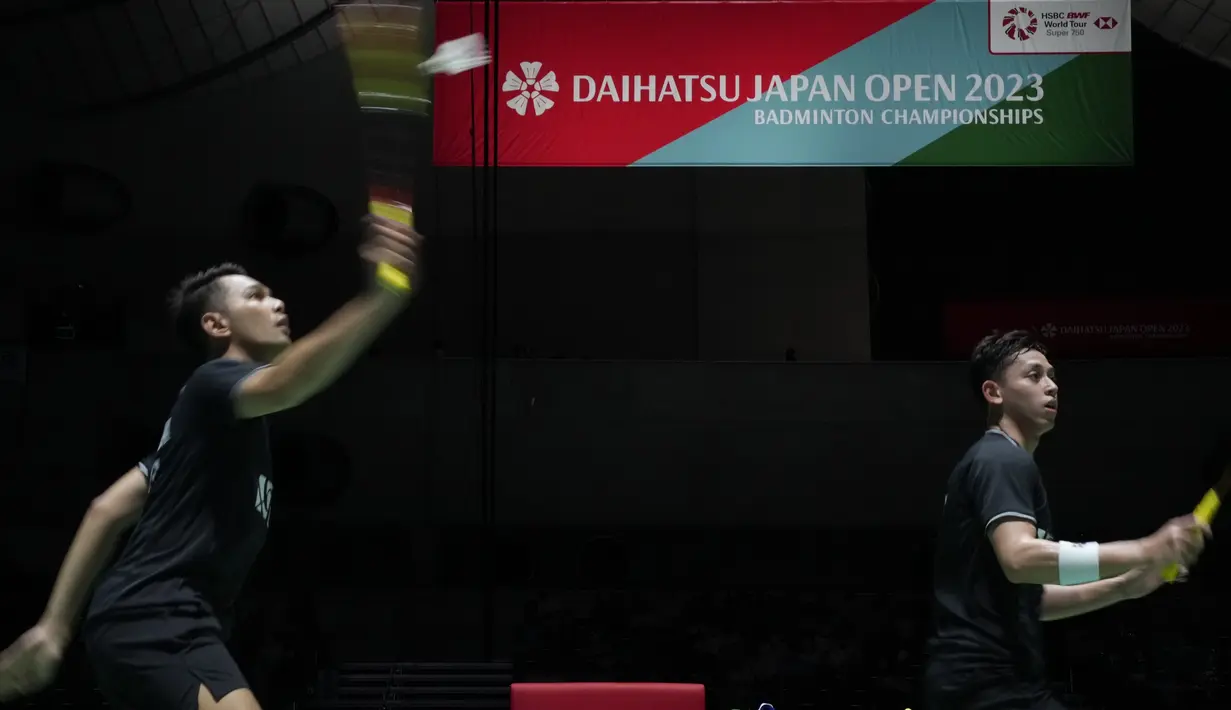 Indonesia masih memiliki dua wakil yang berlaga di semifinal Japan Open 2023, yakni Jonatan Christie dan Gregoria Mariska Tunjung.  (AP Photo/Hiro Komae)