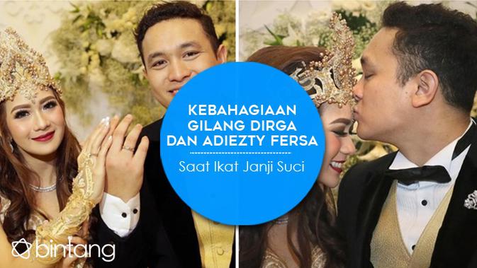 Kebahagiaan Gilang  Dirga  dan Adiezty Fersa Saat Ikat Janji 