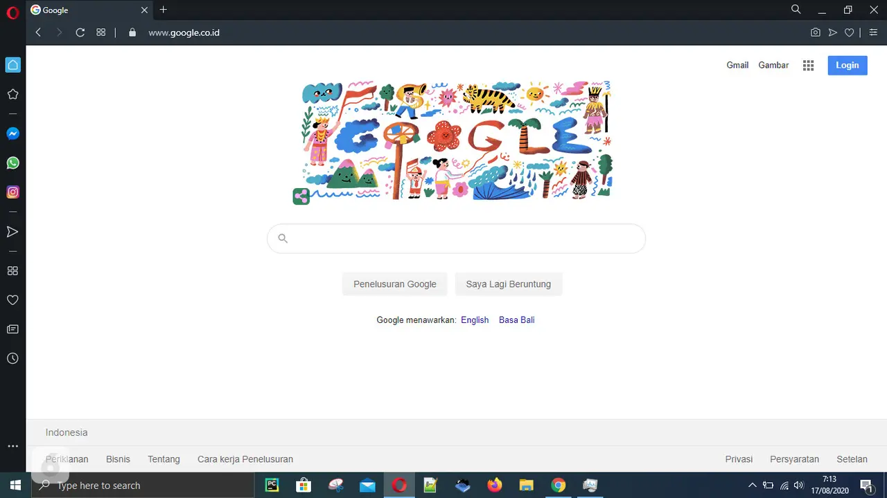 Googe Doodle Ikut Rayakan Hari Kemerdekaan Republik Indonesia ke-75