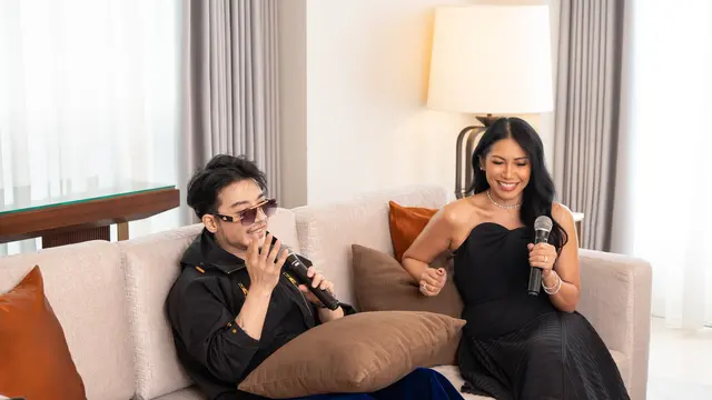 Tex Saverio dan Anggun C Sasmi. (Foto: Dok. Koleksi Pribadi Wanda Ponika)
