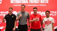 Press Conference International Friendly Match Timnas futsal Indonesia melawan Australia yang bertempat di Hotel Sultan, Jakarta pada Kamis (30/10/2025). (Bola.com/Abdul Aziz)