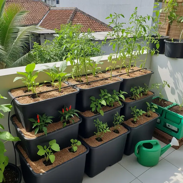 9 Ide Kebun Sayur Lahan Terbatas Pakai Media Tanam Serbuk Kayu, Panen Melimpah