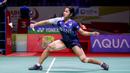 <p>Tunggal putri Indonesia, Ester Nurumi Tri Wardoyo, saat melawan wakil Thailand, Pitchamon Opatniputh pada babak penyisihan Indonesia Masters 2024 di Istora Senayan, Selasa (23/1/2024). Ester menang dengan skor 21-12, 3-1. (Bola.com/Bagaskara Lazuardi)</p>