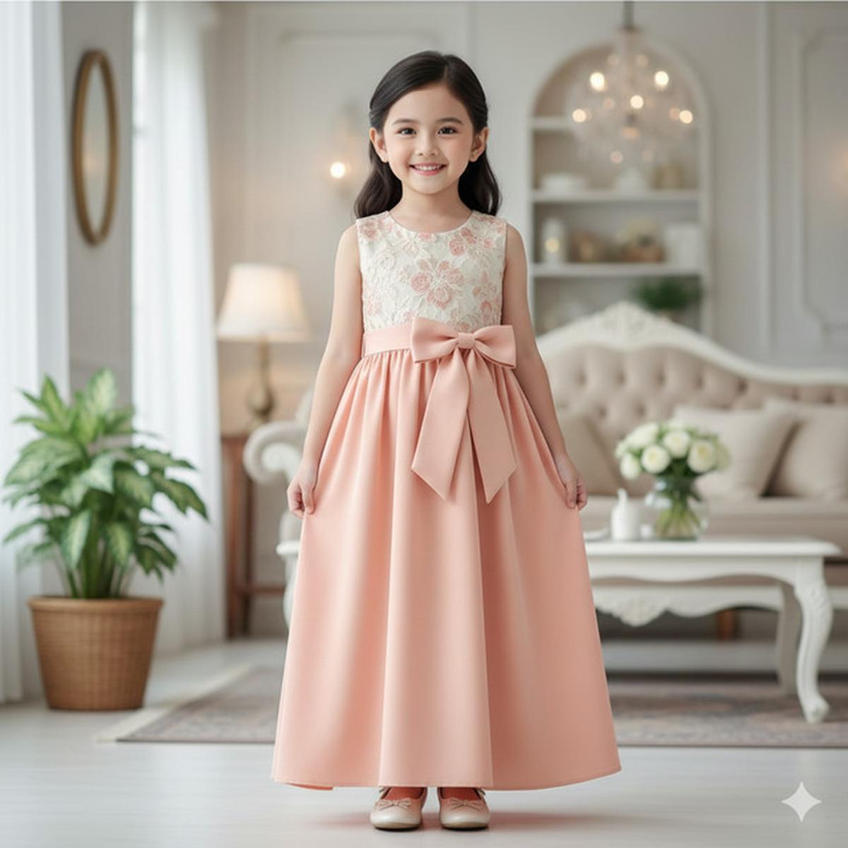 7 Model Baju Anak Brokat Kombinasi Polos, Inspirasi Busana Lebaran 2026