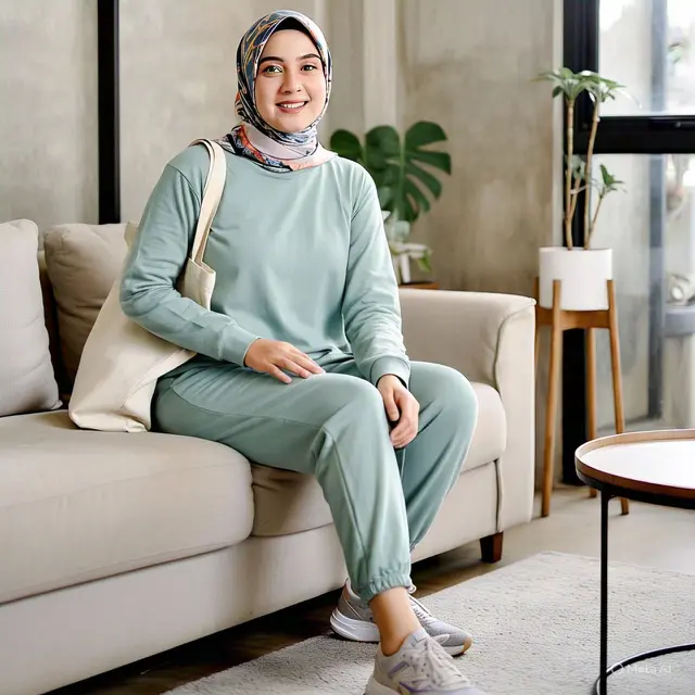 Outfit Simple Hijab Celana
