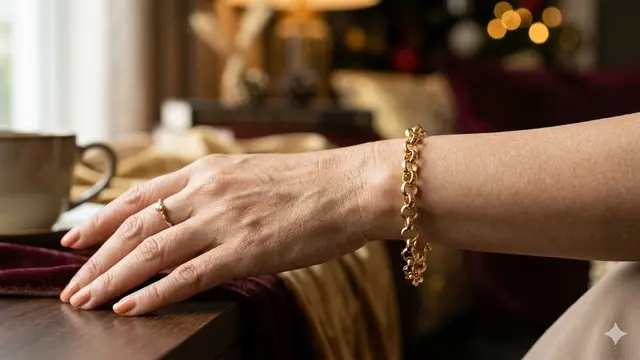 Model Gelang Emas Rantai untuk Usia 50 Tahun ke Atas