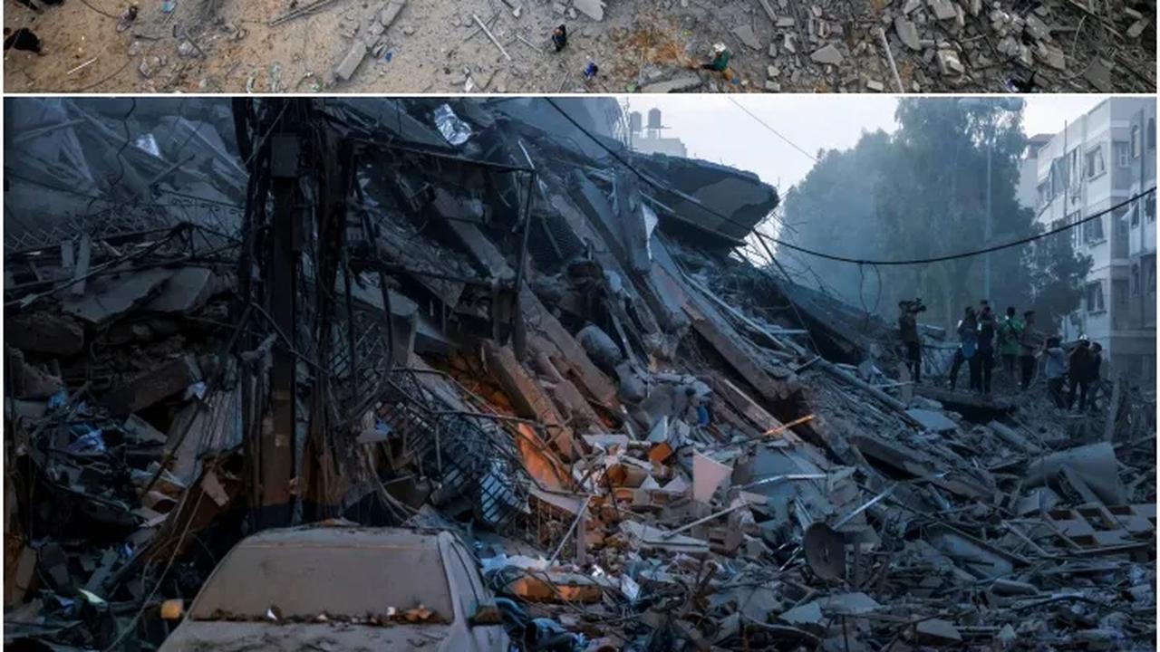 FOTO: Mencekam, Inilah Potret Gaza Setelah Serangan Israel, Apartemen hingga Masjid Rata dengan Tanah