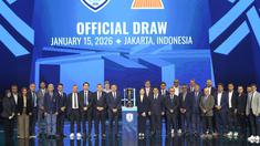 Dalam drawing Piala AFF 2026, Indonesia masuk ke dalam Grup A bersama juara bertahan Vietnam, selain itu ada Singapura, Kamboja dan tim pemenang play-off. (Bola.com/Nur Iman Ali)