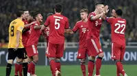 Bayern Munchen menang dua gol tanpa balas atas AEK Athens pada laga ketiga Grup E Liga Champions, di OACA Spyros Louis, Selasa (23/10/2018) malam waktu setempat. (AFP/LOUISA GOULIAMAKI)