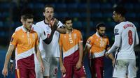 Harry Kane berhasil mencetak empat gol saat Timnas Inggris menang 10-0 atas San Marino pada laga terakhir Grup I kualifikasi Piala Dunia 2022 di San Marino Stadium, Selasa (16/11/2021) dini hari WIB. (AFP/Filippo MONTEFORTE)