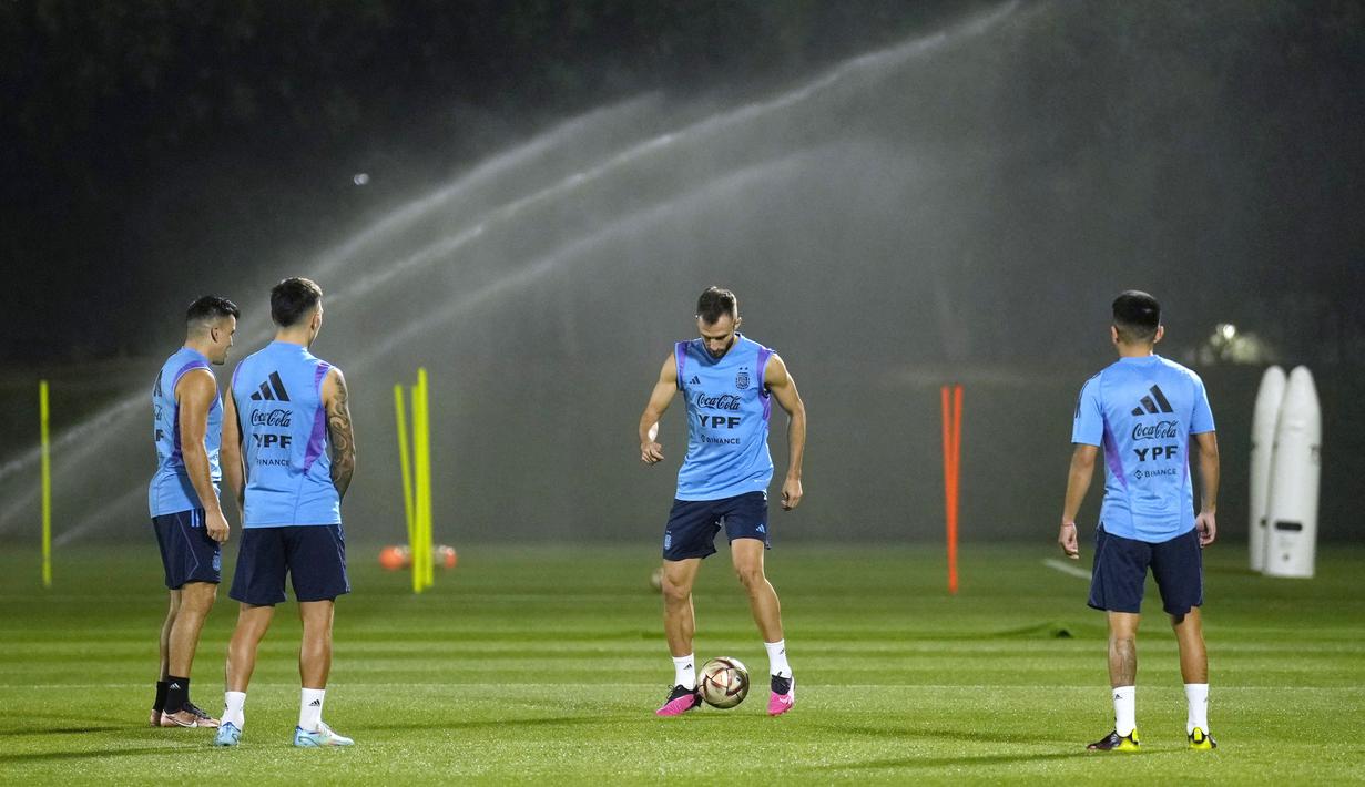 Argentina akan melawan Prancis di parta final Piala Dunia 2022 di Stadion Lusail, Minggu, 18 Desember 2022. (AP Photo/Francisco Seco)