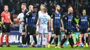 Inter Milan mengalami turun kasta dari Liga Champions ke Liga Europa sebanyak dua musim berturut-turut, yaitu musim 2018/19 dan 2019/20. Mereka juga gagal meraih gelar usai mandek di babak 16 besar dan partai final. (AFP/Miguel Medina)