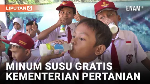 VIDEO: Ribuan Siswa SD di Banyumas Ikuti Uji Coba Minum Susu Gratis