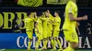 Villarreal baru bisa menyamakan kedudukan pada menit ke-50 setelah Alexander Sorloth berhasil melesakkan bola ke gawang Atletico Madrid. (JOSE JORDAN/AFP)