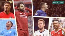 Marcus Rashford, Raheem Sterling, Mohamed Salah, Harry Kane, Christian Pulisic, Aubameyang. (Bola.com/Dody Iryawan)