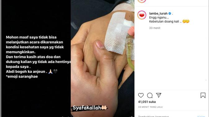 Rizky Billar Dilarikan ke Rumah Sakit saat Tengah Memandu Acara. (instagram.com/lambe_turah)