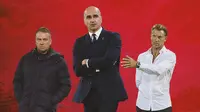 Piala Dunia - Hansi Flick, Roberto Martinez, Herve Renard (Bola.com/Adreanus Titus)