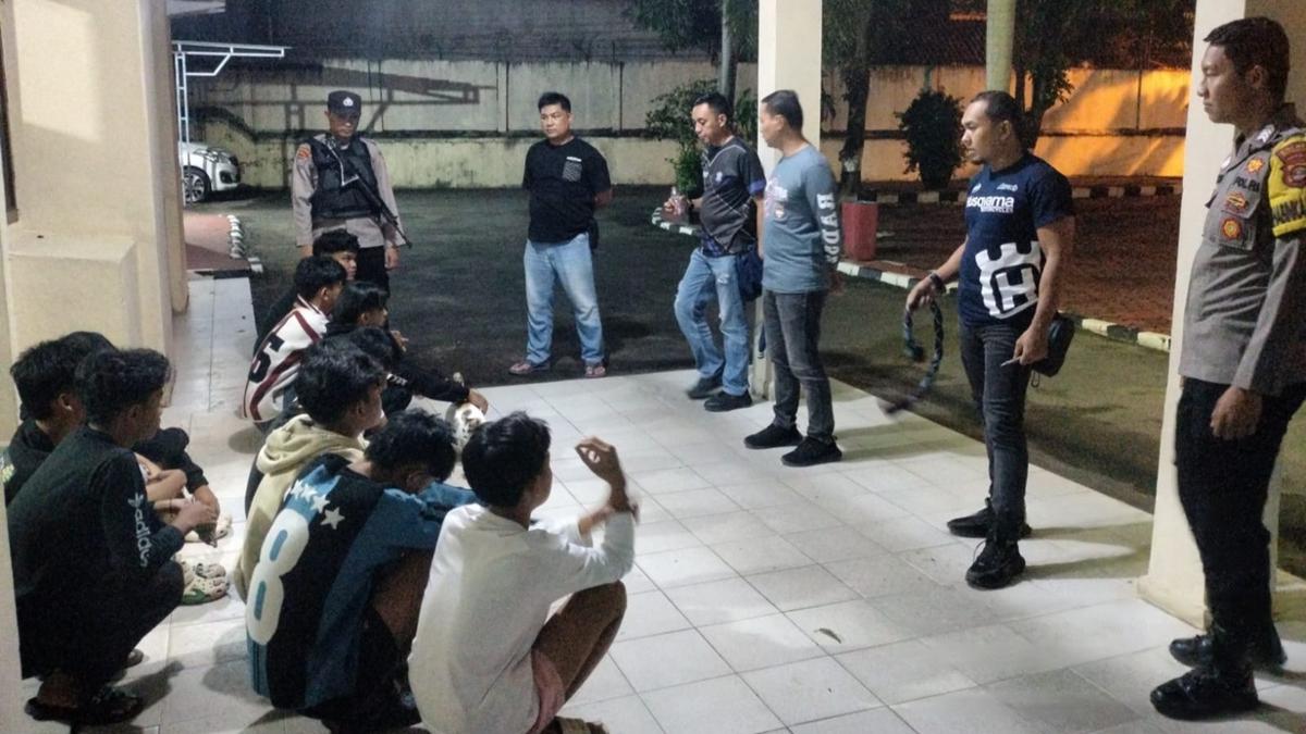 Perang Sarung Saat Sahur On The Road di Pringsewu Lampung, Belasan Remaja Ditangkap