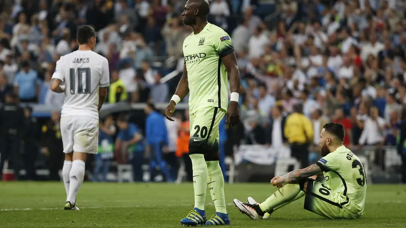 Pemain-pemain Manchester City kecewa gagal lolos ke final Liga Champions