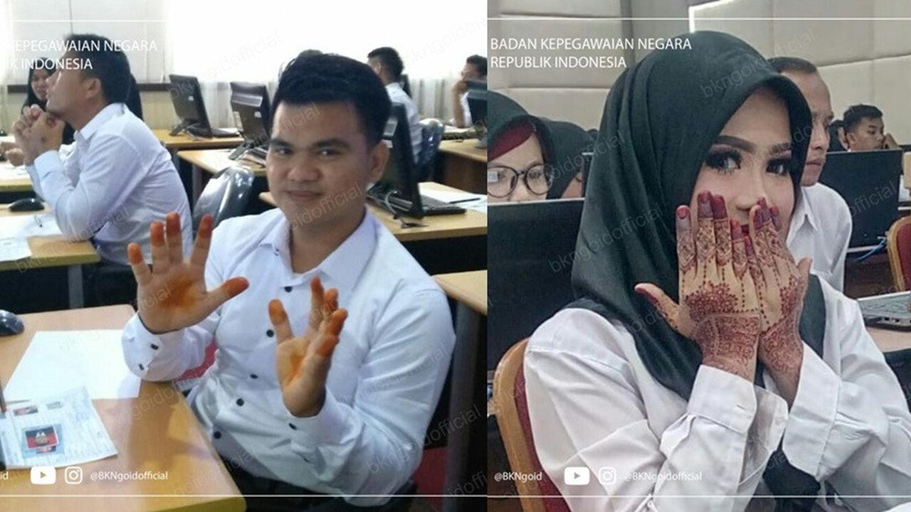 tinggalkan pernikahan demi tes cpns (foto: Twitter/ @BKNgoid)