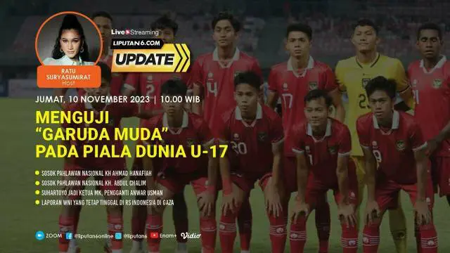 Turnamen Piala Dunia U-17 2023 Indonesia bergulir mulai 10 November 2023 sampai 2 Desember 2023. Menjadi ajang bagi Timnas Indonesia U-17 atau Skuad Garuda Muda berkiprah di FIFA U-17 World Cup Indonesia 2023.