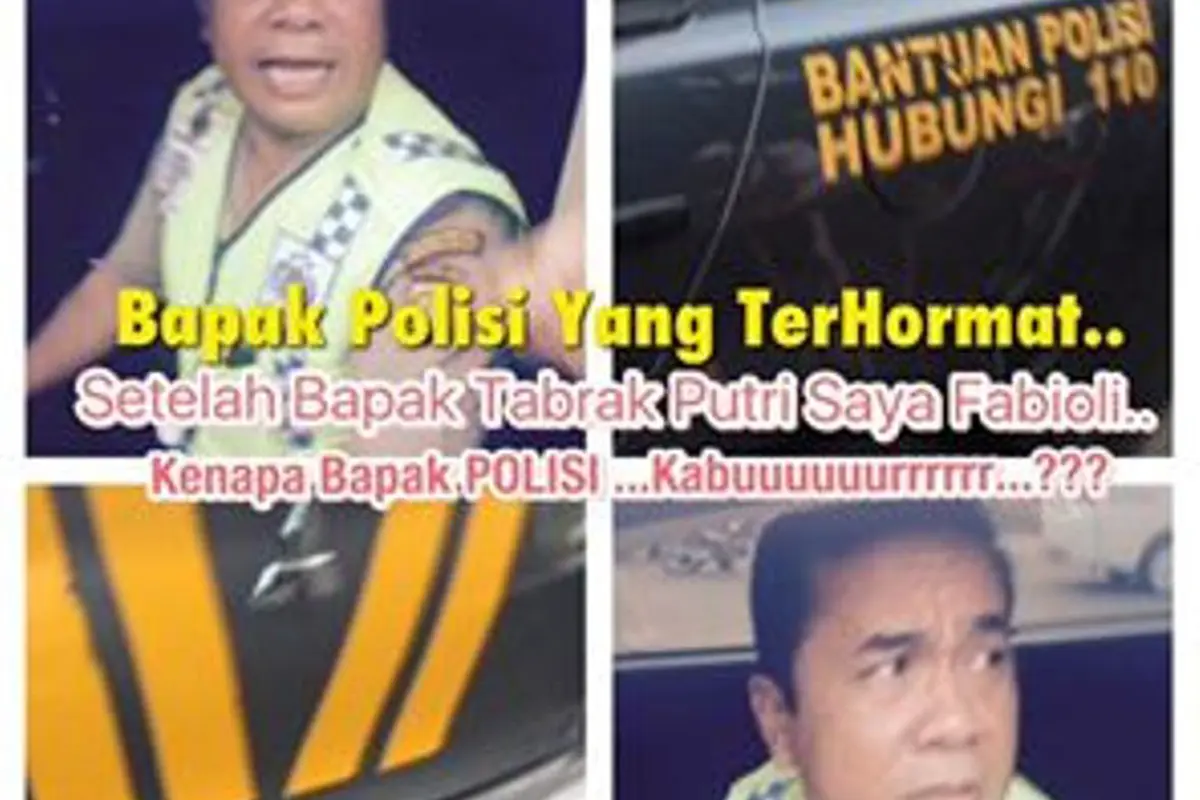 Abis Nabrak Langsung Kabur, Polisi Ini Jadi Buruan Netizen