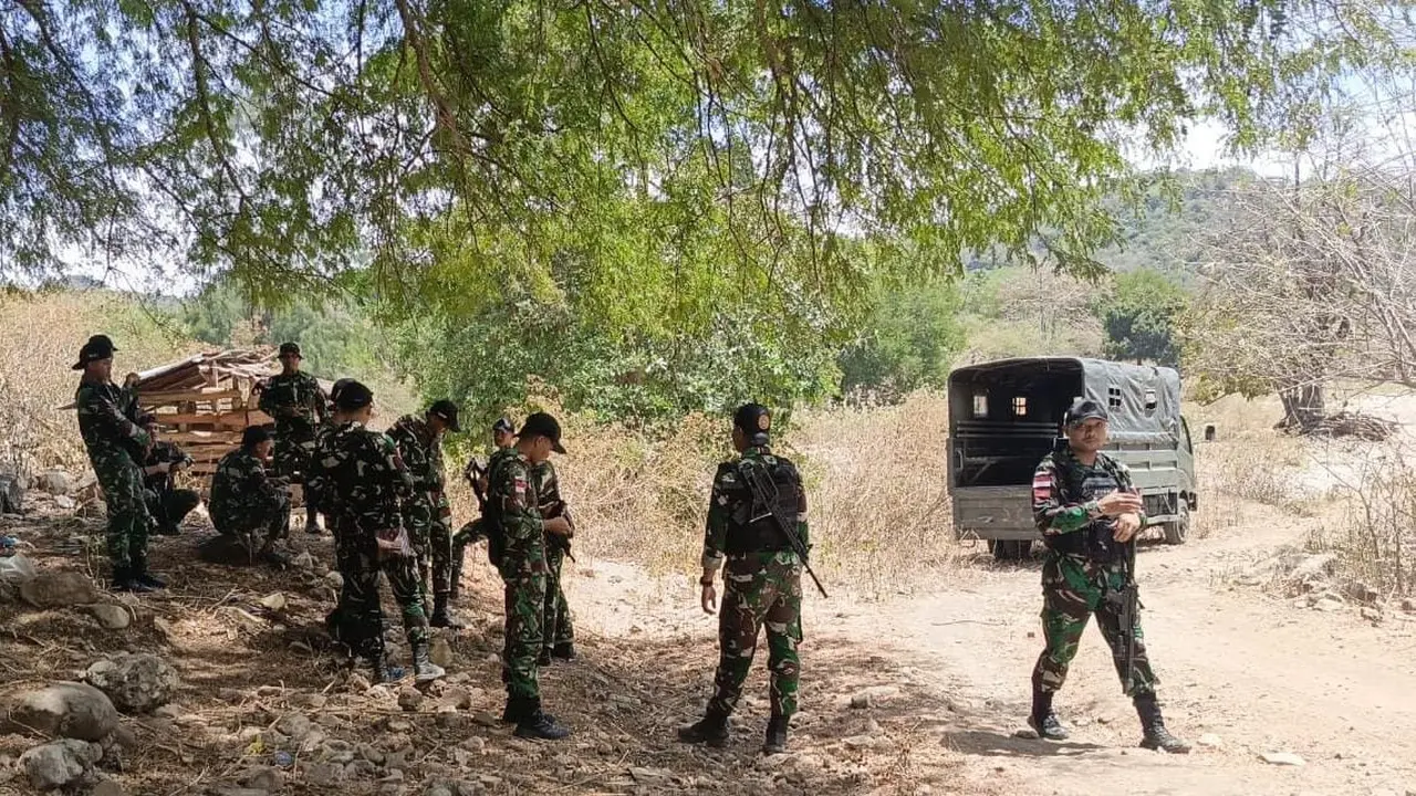 Polisi dan Forkompinda Datang Lokasi Insiden Penembakan Warga NTT