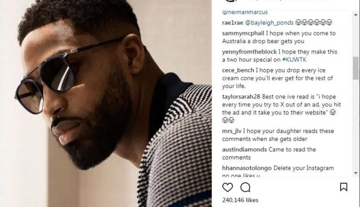 Semua kata celaan tersebut kebanyak berisikan doa agar nasib buruk menimpa Tristan. Dari yang serius hingga bikin ngakak. (instagram/realtristan13)