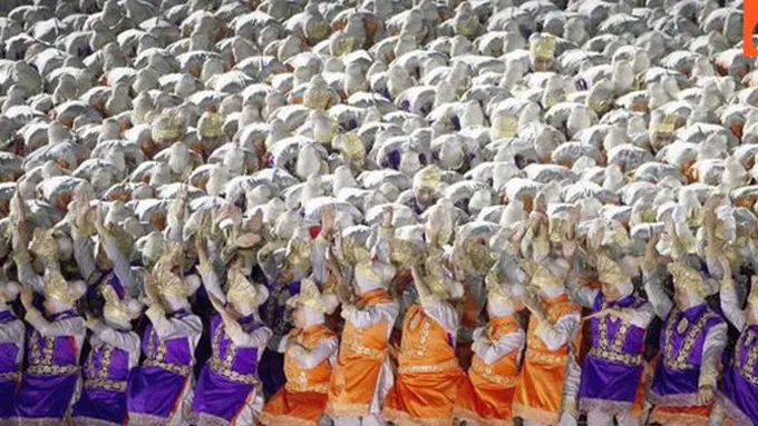 Tari saman pembukaan Asian Games 2018./Copyright bola.com/vitalis yoga trisna