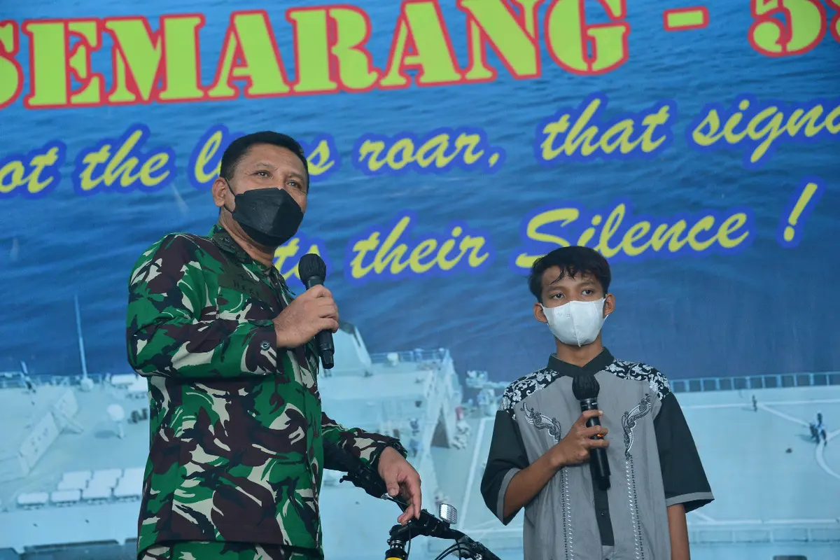 Ridho Ilhami (14), remaja yang diselamatkan TNI AL saat mengapung 3 jam di tengah laut