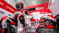 Pembalap Astra Honda Racing Team, Dimas Ekky Pratama, akan turun pada ajang Moto2 di Sirkuit Catalunya, Barcelona, akhir pekan nanti dengan status wildcard. (Astra Honda Racing Team)