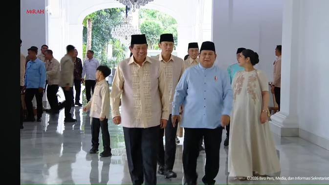 Halal Bihalal Idulfitri, SBY dan Keluarga Hadir Open House Presiden Prabowo di Istana