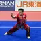 Seraf Naro Siregar mempersembahkan medali pertama Asian Games 2026, medali perunggu, untuk kontingen Indonesia lewat cabor wushu nomor Men's Changquan, Minggu (20-9-2026). (Dok. NOC Indonesia)