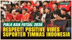 Aksi Suportif Suporter Timnas Indonesia usai Laga Sengit Vs Vietnam Piala Asia Futsal 2026