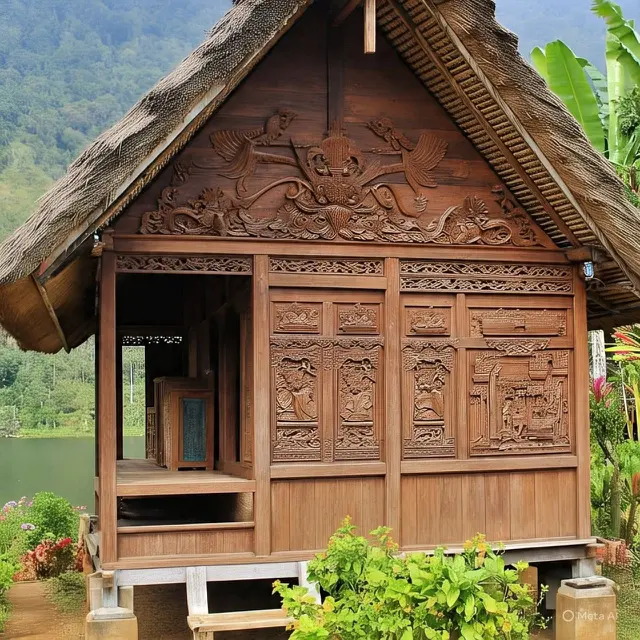 Gambar Model Rumah Kayu Tradisional Indonesia