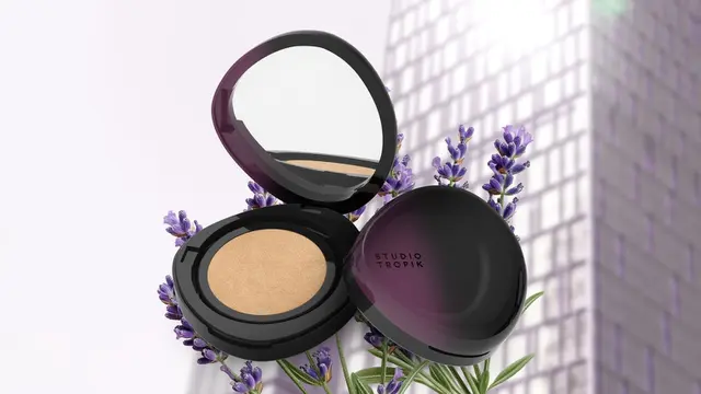 Ilustrasi foto cushion/studio tropik