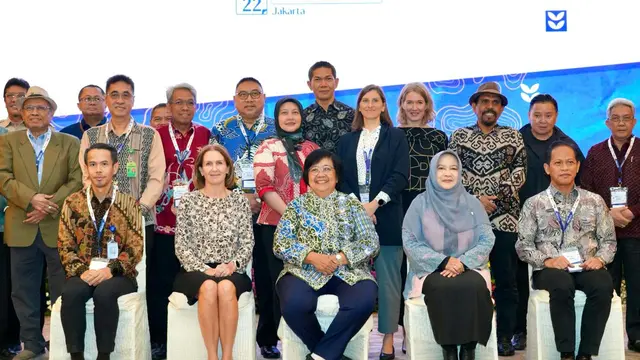 Menteri Lingkungan Hidup dan Kehutanan (LHK) Siti Nurbaya saat menghadiri workshop Pelaksanaan Result Based Contribution (RBC) Tahap 1 Norwegia di Jakarta. (Istimewa)