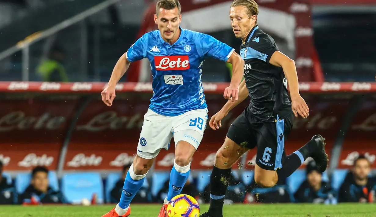 5. Arkadiusz Milik (Napoli) - 14 gol dan 1 assist (AFP/Carlo Hermann)
