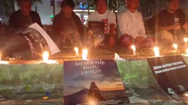 Mengetuk Pintu Langit dari Batam, Aksi Solidaritas Doa Jurnalis untuk Lima Rekan yang Hilang di Anak Krakatau