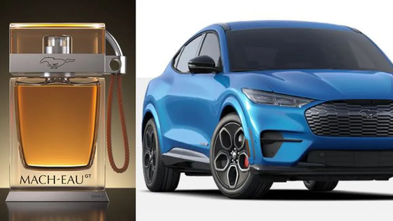 Parfum pengingat aroma bensin dan mobil listrik Ford Mustang Mach-E GT. (via Ford)