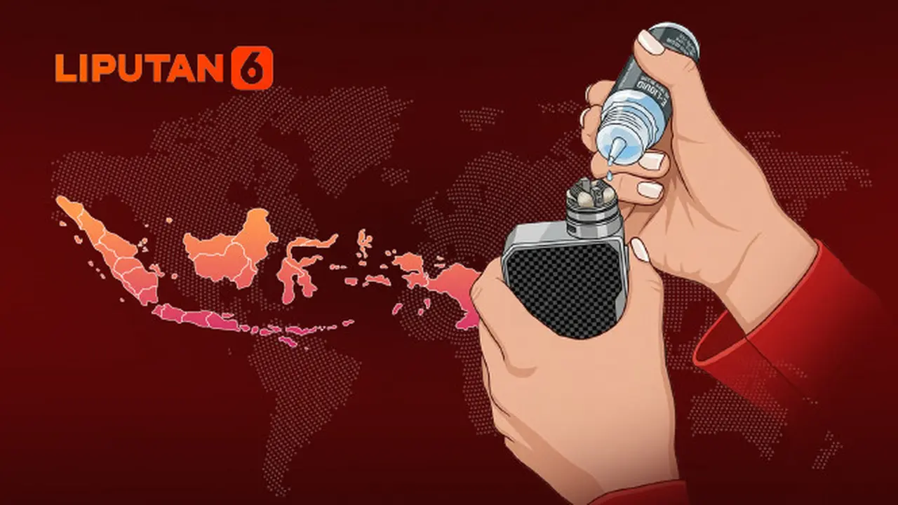 Banner Infografis 10 Negara Pengguna Vape Terbanyak di Dunia dan Peringkat Provinsi di Indonesia.