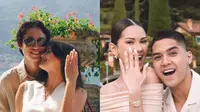 Beda Gaya Alyssa Daguise dan Amanda Rawles saat Dilamar di Lake Como Italia, Romantis!