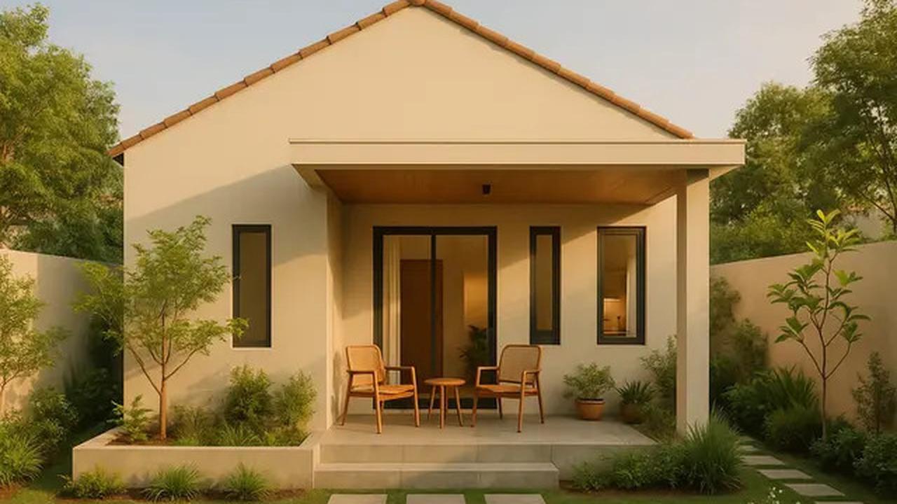 8 Inspirasi Desain Rumah Sederhana 6x8 Meter dengan Teras dan Taman Mini, Referensi Hunian Asri 2025