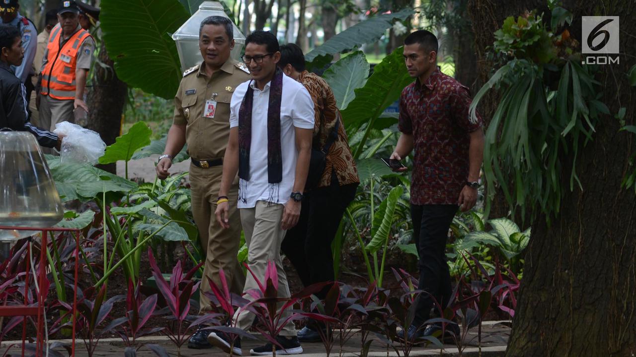 Sandiaga Uno Resmikan Taman di Monas
